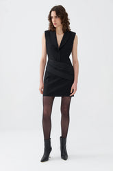 Shoulder Pad Mini Dress